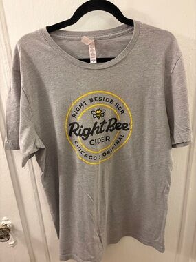 Bella Canvas Gray T‑Shirt with Yellow Graphic